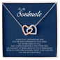 To My Soulmate, Interlocking Heart Necklace
