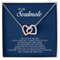 To My Soulmate, Interlocking Heart Necklace