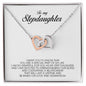 To My Stepdaughter Gift, Interlocking Heart Necklace