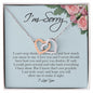 Apology Gift for Her, Interlocking Heart Necklace