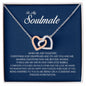 To My Soulmate, Interlocking Heart Necklace