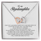 To My Stepdaughter Gift, Interlocking Heart Necklace