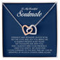 To My Soulmate, Interlocking Heart Necklace