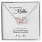 To My Beautiful Mother, Interlocking Heart Necklace