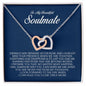 To My Soulmate, Interlocking Heart Necklace