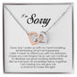 I'm Sorry Gift, Interlocking Heart Necklace