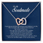 To My Soulmate, Interlocking Heart Necklace
