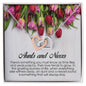 Aunt and Niece Gift, Interlocking Heart Necklace