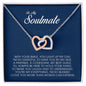 To My Soulmate, Interlocking Heart Necklace