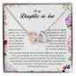 To My Daughter In Law, Interlocking Heart Necklace