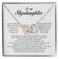 To My Stepdaughter Gift, Interlocking Heart Necklace