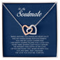 To My Soulmate, Interlocking Heart Necklace