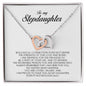 To My Stepdaughter Gift, Interlocking Heart Necklace