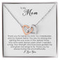 To my Mom, Interlocking Heart Necklace