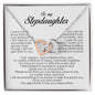 To My Stepdaughter Gift, Interlocking Heart Necklace