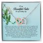 To My Beautiful Mom on My Wedding, Interlocking Heart Necklace