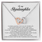 To My Stepdaughter Gift, Interlocking Heart Necklace