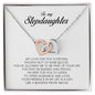 To My Stepdaughter Gift, Interlocking Heart Necklace