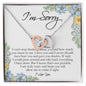 Apology Gift for Her, Interlocking Heart Necklace
