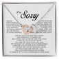 I'm Sorry Gift, Interlocking Heart Necklace