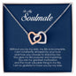 To My Soulmate, Interlocking Heart Necklace