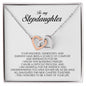 To My Stepdaughter Gift, Interlocking Heart Necklace