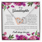 To My Granddaughter, Interlocking Heart Necklace
