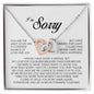 I'm Sorry Gift, Interlocking Heart Necklace