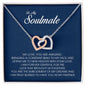 To My Soulmate, Interlocking Heart Necklace