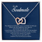 To My Soulmate, Interlocking Heart Necklace