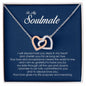 To My Soulmate, Interlocking Heart Necklace
