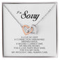 I'm Sorry Gift, Interlocking Heart Necklace