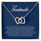 To My Soulmate, Interlocking Heart Necklace