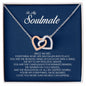 To My Soulmate, Interlocking Heart Necklace
