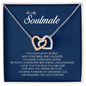To My Soulmate, Interlocking Heart Necklace