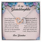 To My Granddaughter, Interlocking Heart Necklace