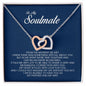 To My Soulmate, Interlocking Heart Necklace