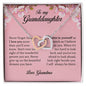 To My Granddaughter, Interlocking Heart Necklace