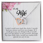 To My Wife , Interlocking Heart Necklace
