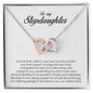 To My Stepdaughter Gift, Interlocking Heart Necklace