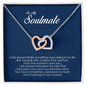 To My Soulmate, Interlocking Heart Necklace