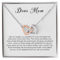 Dear Mom Gift, Interlocking Heart Necklace