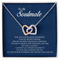 To My Soulmate, Interlocking Heart Necklace