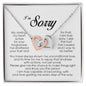 I'm Sorry Gift, Interlocking Heart Necklace