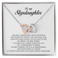 To My Stepdaughter Gift, Interlocking Heart Necklace