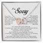 I'm Sorry Gift, Interlocking Heart Necklace