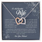 To My Beautiful Wife, Interlocking Heart Necklace