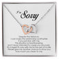 I'm Sorry Gift, Interlocking Heart Necklace