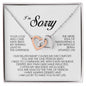 I'm Sorry Gift, Interlocking Heart Necklace