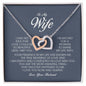 To My Wife, Interlocking Heart Necklace